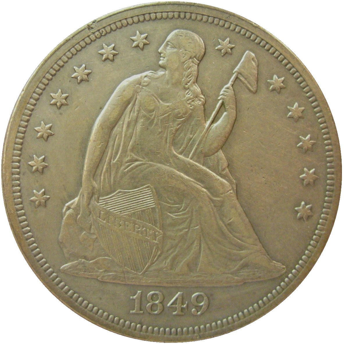 1849-$1-Liberty-Seated-Silver-Dollar